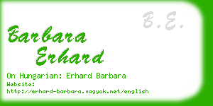 barbara erhard business card